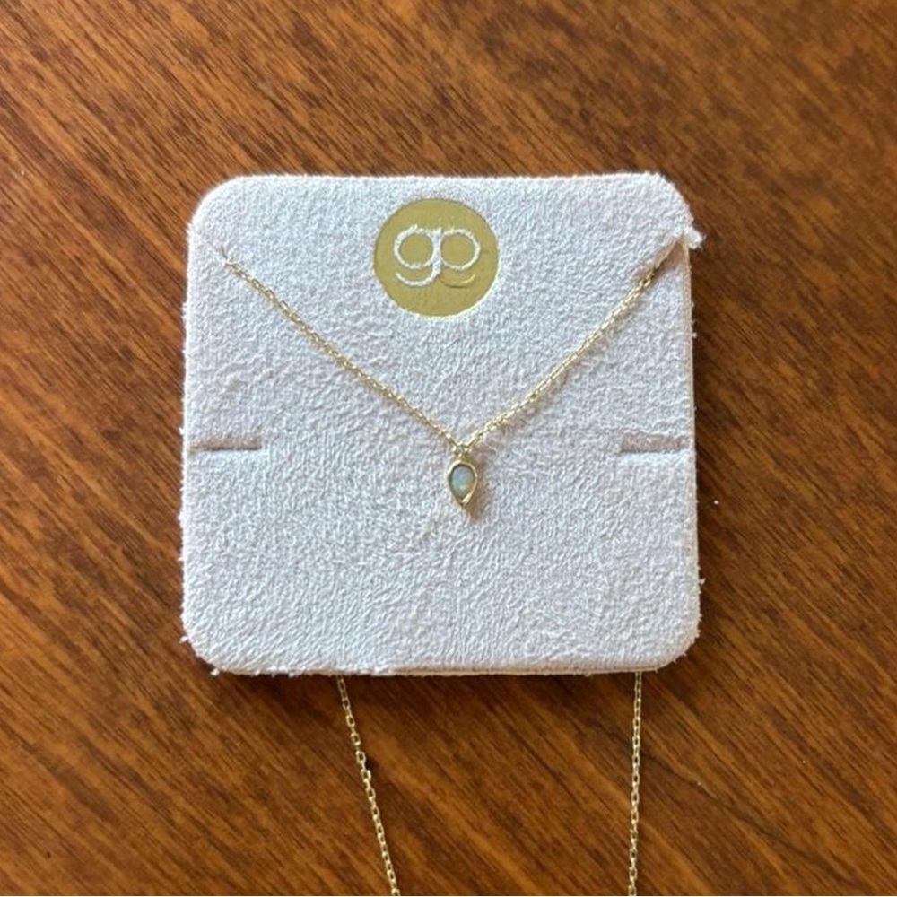 14k gold Gorjana Diamond & Opal necklace